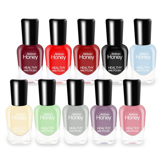 New Nail Polish Set (10 Bottles) Non-Toxic Eco-Friendly Easy Peel Off and Quick Dry Water Based Nail Polish