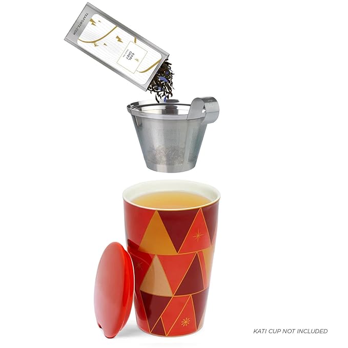 Tea Forte Winter Chalet Single Steeps Loose Leaf Premium Tea Gift Set Sampler, 28 Count, 2 of Each Assorted Blends Pre-Portioned Single Serve Pouches, Steeps 12 oz