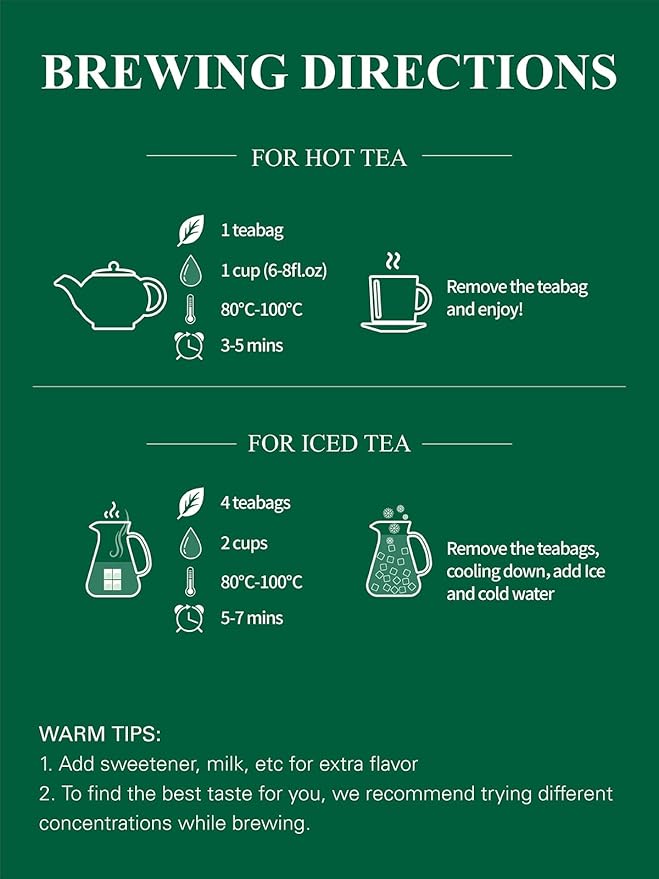 GLDNT Organic Decaf Green Tea Bags, Organic Green Tea Decaffeinated, Smooth Flavor, Super Antioxidant, Iced & Hot Tea, 100 Count