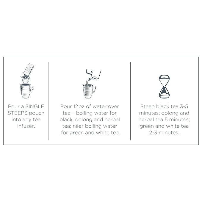 Tea Forte Lotus Single Steeps Loose Leaf Premium Mother's Day Tea Gift Set Sampler, 15 Count 3 of Each Assorted Blends, Pre-Portioned Single Serve Pouches, Steeps 12 oz