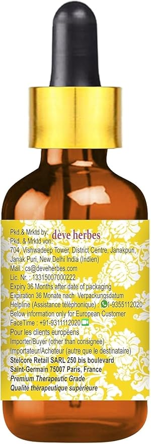 Deve Herbes Pure Arnica Oil (Arnica Montana) with Glass Dropper 15ml (0.50 oz)