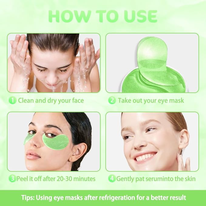 AMY'S DIARY 24K Gold Eye Mask Under Eye Patches (30 Pairs)- Puffy Eyes & Dark Circles Treatments,Reduce Under Eye Bags and Smooth Wrinkles,Eye Skin Care Pads With Collagen (Cucumber)