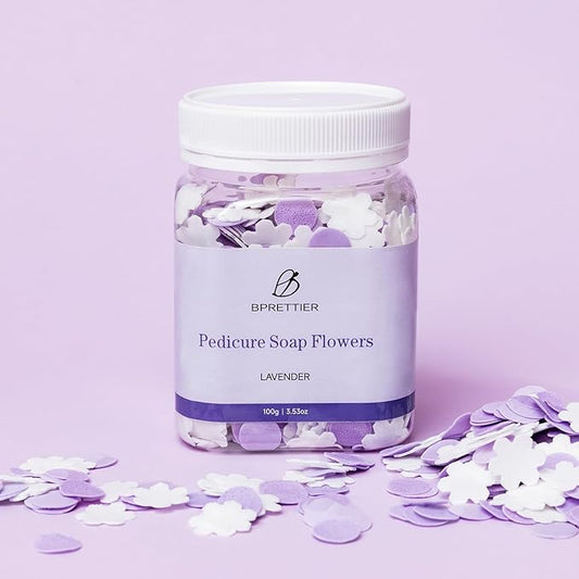 Foot Soak Flower Soap Sheets Pedicure Foot Soaks for Softens Calluses Moisturizing Relaxing Feet Pedi Party, Birthdays, Sleepovers Use (Lavender)