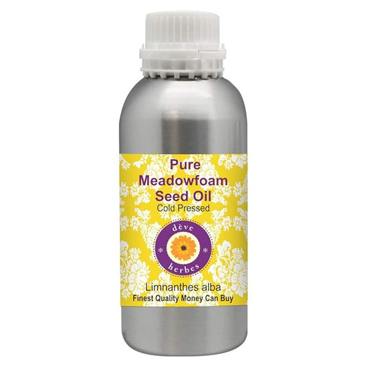 Deve Herbes Pure Meadowfoam Seed Oil (Limnanthes alba) Cold Pressed 1250ml for personal care (42 oz)