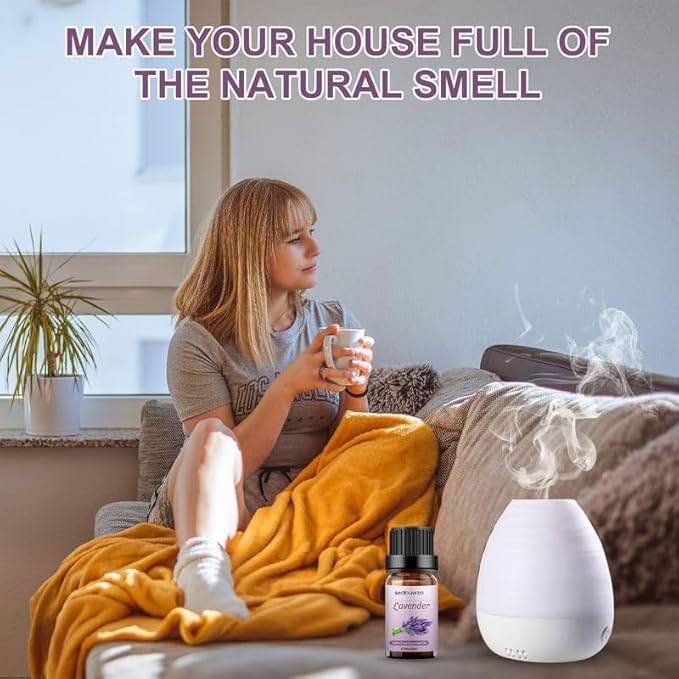 Sedbuwza 2 Pack Lavender Essential Oil,100% Pure and Natural Fragrance Gift Oils for Diffuser, Soaps, Candle, Perfume