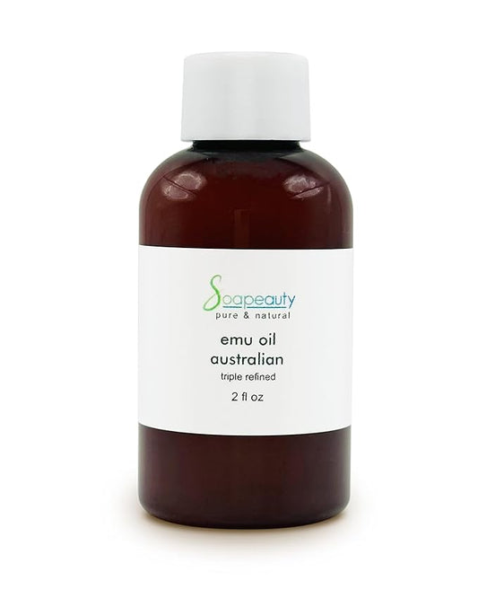 Australian Emu Oil | Triple Refined | 100% Pure & Natural Moisturizer for Skin & Hair Growth, Strengthener for Sensitive Skin, Body Oil | 2 fl oz