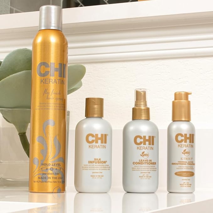 CHI Keratin Silk Infusion, Hydrating Hair Serum For Restoring Softness & Shine, Helps Dry, Damaged Hair, Sulfate-free, 6 Oz