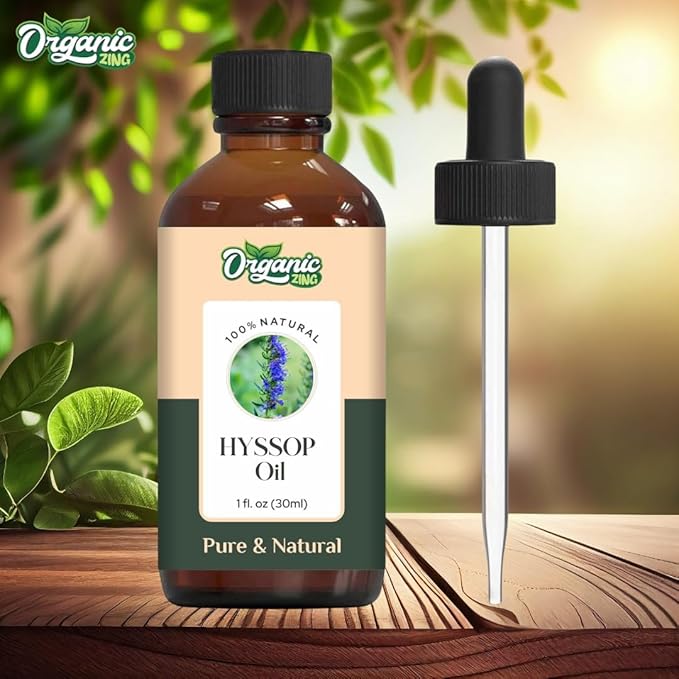 Hyssop (Hyssopus Officinalis) Oil | Pure & Natural Essential Oil for Skincare, Massage, Aroma and Diffusers- 30ml/1.01fl oz
