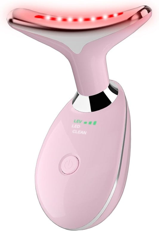 Facial Massager, Portable Face Neck Massager Wand for Skin Care (Pink)