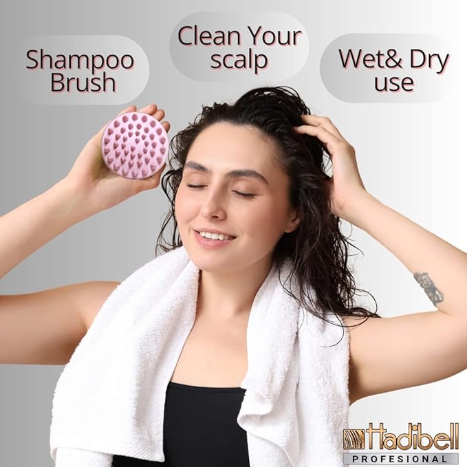 Scalp Massager for Hair Growth with Soft Silicone Bristles Exfoliating Scalp Scrubber for Dandruff and Dry Scalp Wet and Dry Hair Care Brush