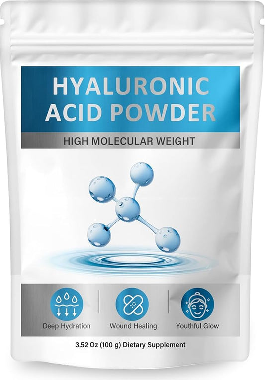 Hyaluronic Acid Powder for Face & Skin | Deep Hydration & Wrinkle Reduction | Pure Hydrating Powder for DIY Face Masks, Serums & Lotions