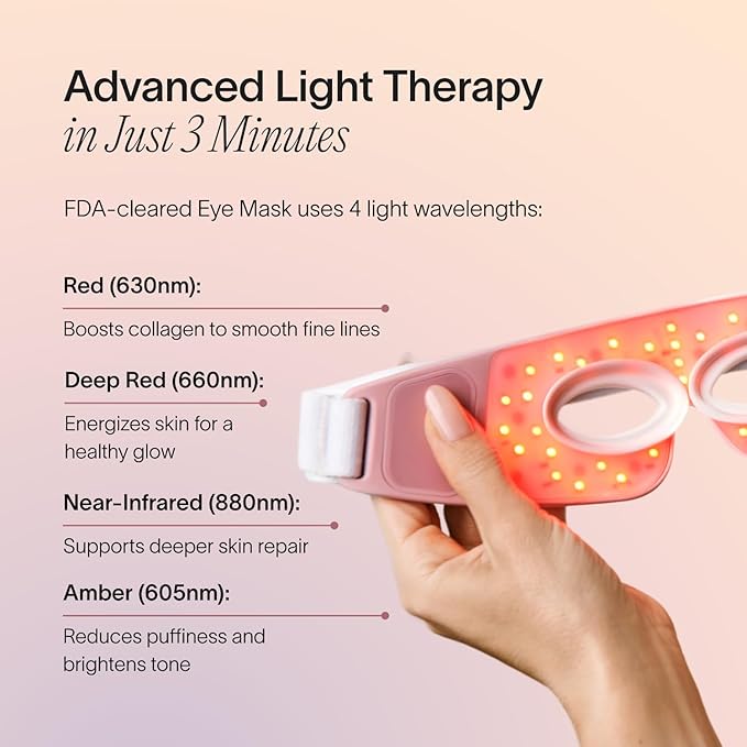 Solawave Eye Recovery Pro Kit | Red Light Therapy Eye Mask + LightBoost Eye Cream | Reduce Fine Lines & Wrinkles, Under Eye Dark Circles, & Puffiness