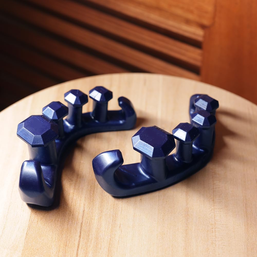 YogaToes® Gems® for Men Fits Men's Shoe Size 7 & Up. Gel Toe Stretcher & Separator in Metallic Blue. Helps Foot Pain & Boost Athletic Performance!