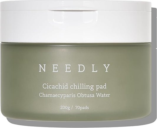 NEEDLY | Cicachid Chilling Toner Pad | Cooling & Soothing pad | Vegan Certified Cotton pad |