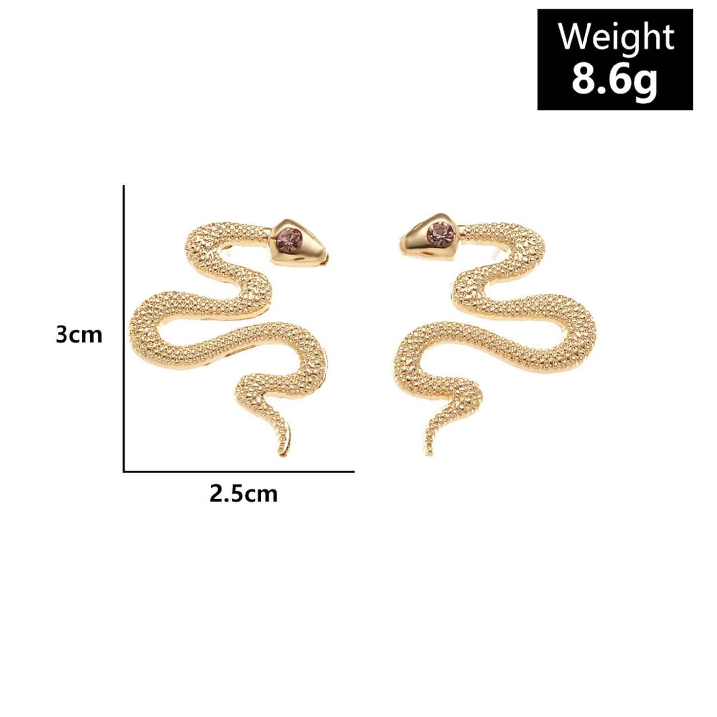 Vintage Snake Stud Earrings Gold Snake Drop Earrings Gothic Serpent Earrings Punk Viper Cobra Earrings Jewelry for Women and Girls