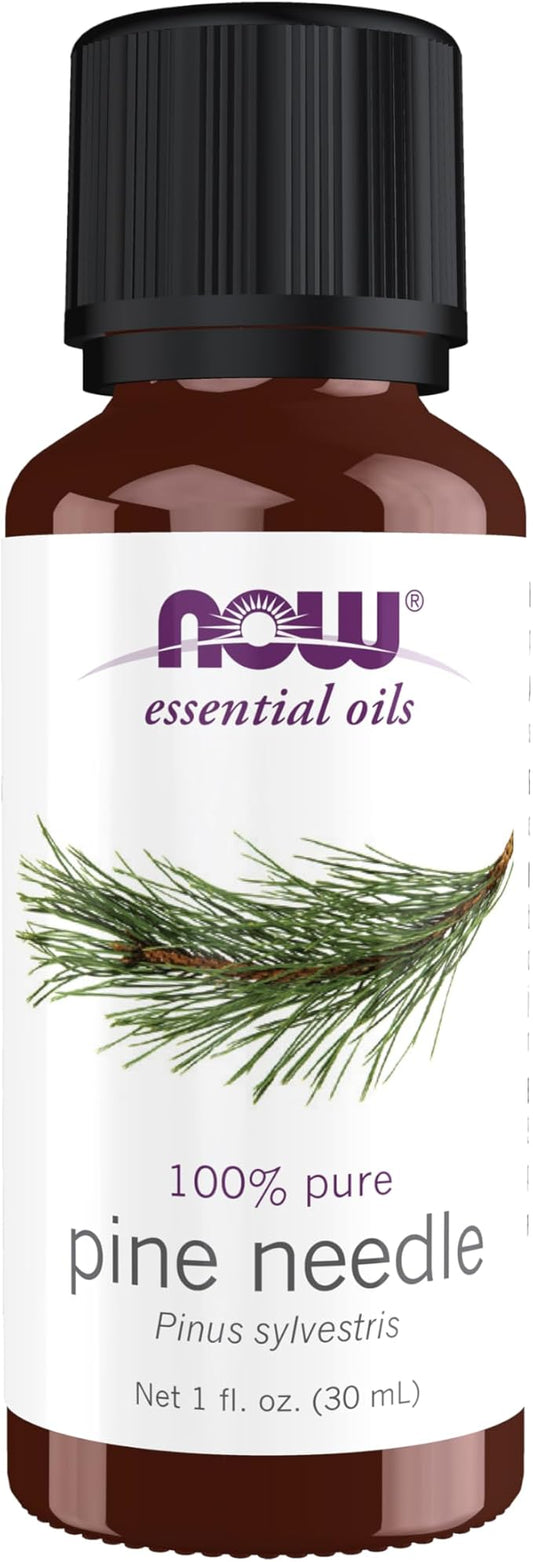 NOW Essential Oils, Pine Needle Oil, Purifying Aromatherapy Scent, Steam Distilled, 100% Pure, Vegan, Child Resistant Cap, 1-Ounce