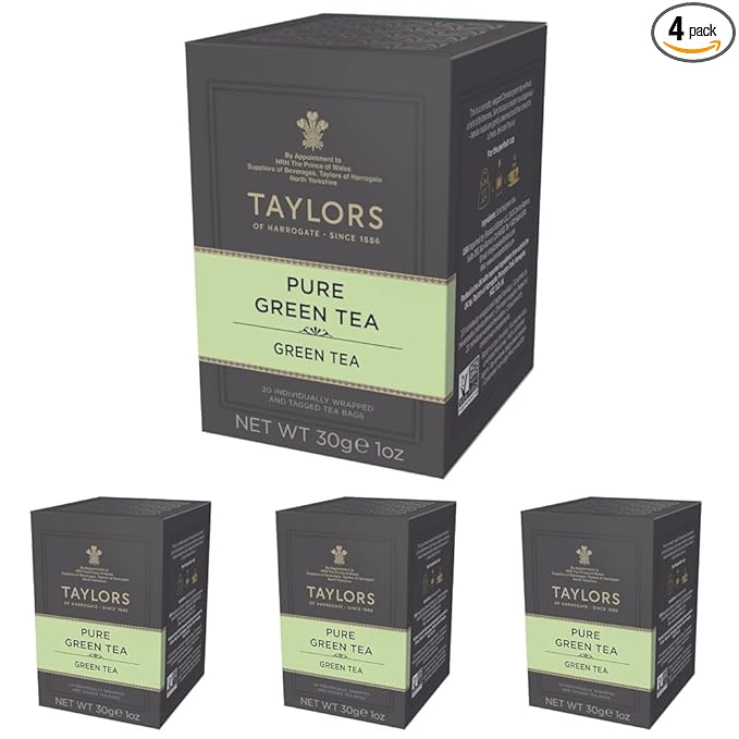 Taylors of Harrogate Pure Green Tea, 20 Count (Pack of 4)