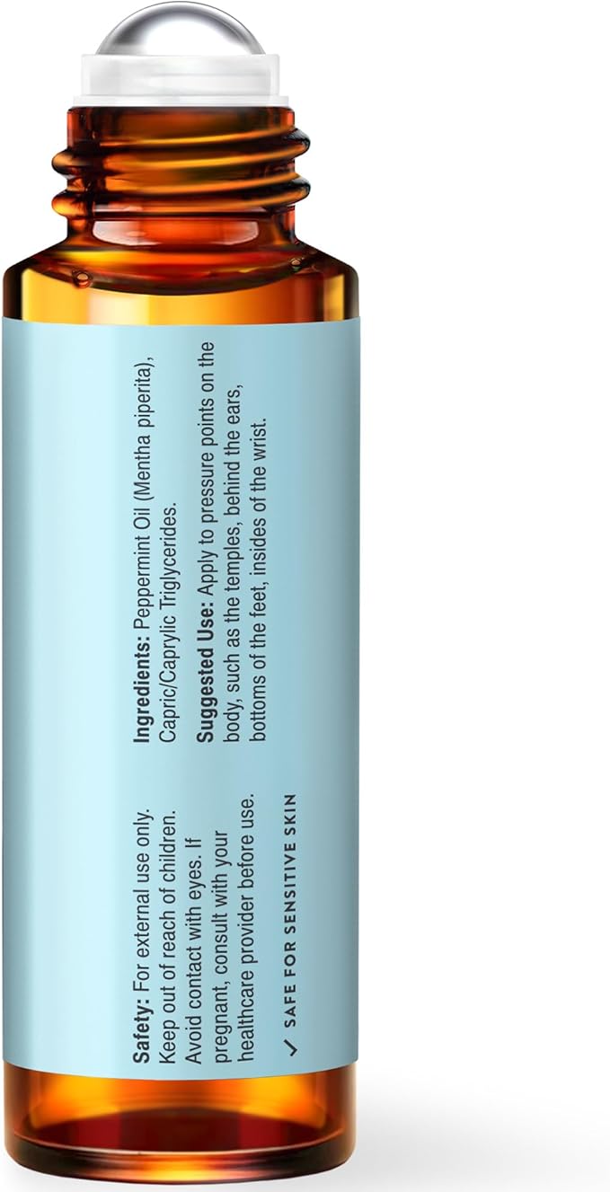 UpNature Peppermint Essential Oil Roll On - Natural Nausea Morning Sickness Relief for Pregnant Women - Pregnancy Must Haves Rollerball Roller
