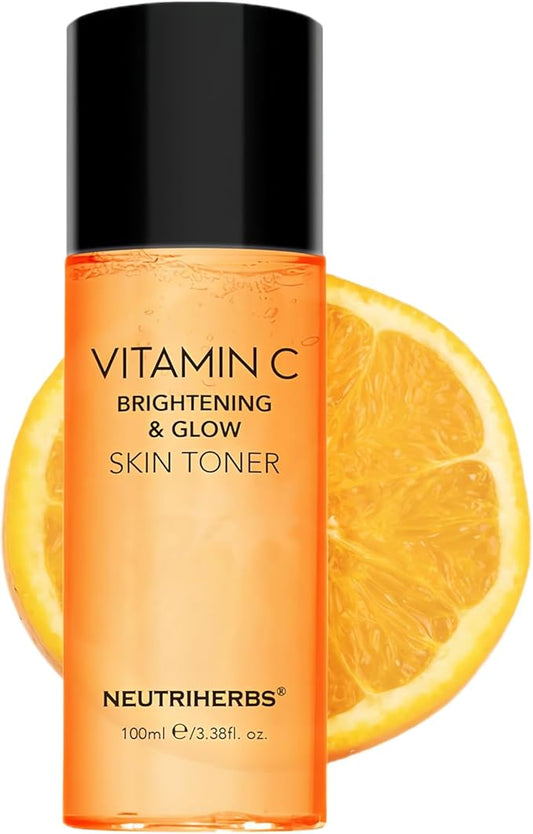 Neutriherbs Vitamin C Toner for Face Alcohol Free Facial Toner with Aloe Vera Witch Hazel Extract Hyaluronic Acid Moisturizing and Smoothing Skin 100ml e/3.38fl. oz.