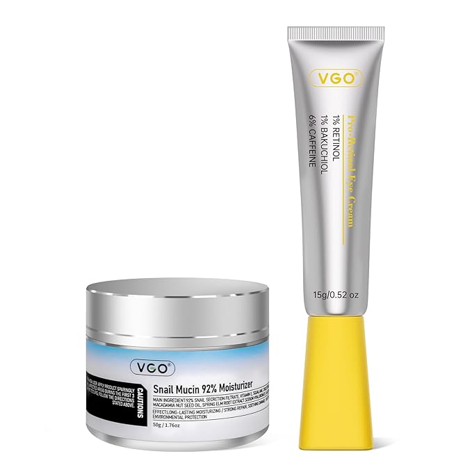 VGO Snail Mucin 92% Moisturizer + 1% Pure Retinol Eye Cream