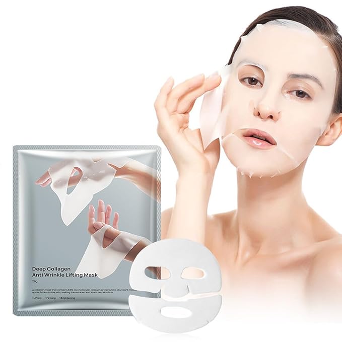 Collagen Face Mask,Deep Collagen Anti-Wrinkle Lifting Overnight Mask,for Lifting,Firming and Moisturizing(5pcs/1box)