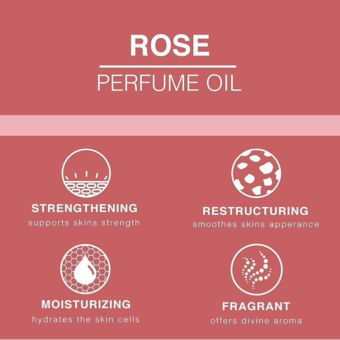 | Amaranth Refreshing Lightly Scented Floral Roll-On Perfume Body Oill - Body Oils for Women Perfume - Enriched w/Apricot Oil, Sweet Almond Oil, Fractionated Coconut Oil - 1OZ