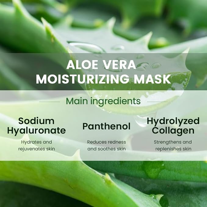 Facial mask Moisturizing face Mask - 10 Sheets, Deep Hydration, Improves Dry Skin, Sheet Mask, skincare for All Skin Types