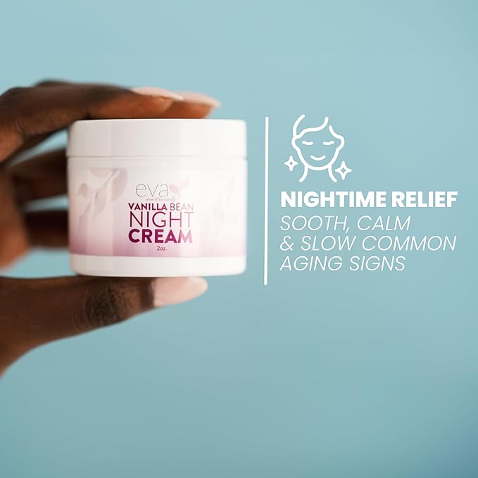 Eva Naturals Vanilla Bean Night Cream by Eva Naturals (60 ml) - With Vitamin E and Green Tea