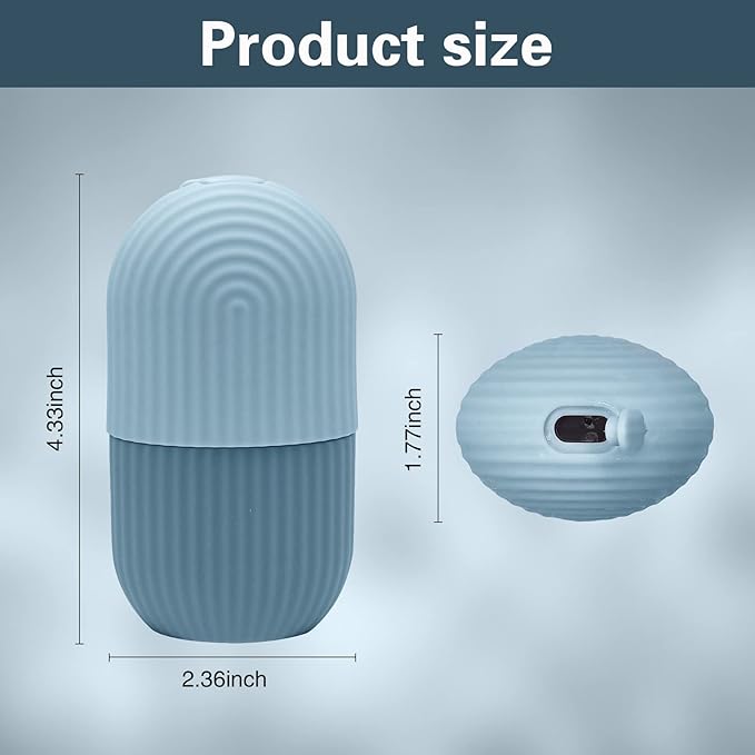 Ice Face Roller, Eye Puffiness Relief, Silicone Facial Massage Ice Mold, Reusable Face Massage, Blue