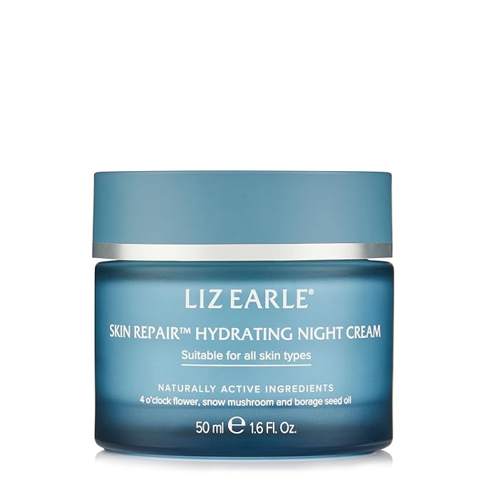 Liz Earle Skin Repair Hydrating Night Cream - Deeply Replenishing Face Moisturizer to Help Reduce Signs of Fatigue and Boost Hydration - Enriched with Plant-Based Hyaluronic Acid & Niacinamide (50 ml)