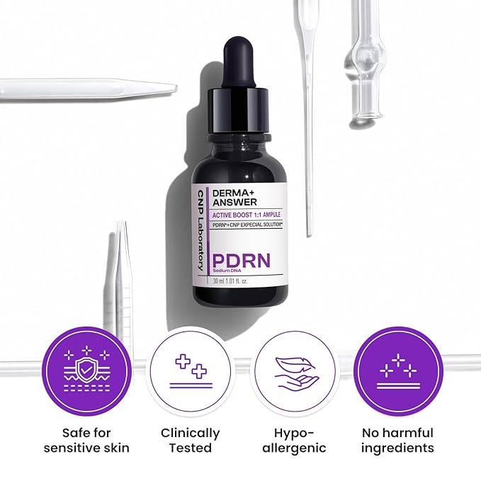 CNP PDRN Active Boost Face Serum - Smoothing Fine Lines & Wrinkle, Rejuvenating & Firming Skin, Anti-aging Booster with Collagen, Korean Skin Care, 1.01 fl. oz. (30ml)