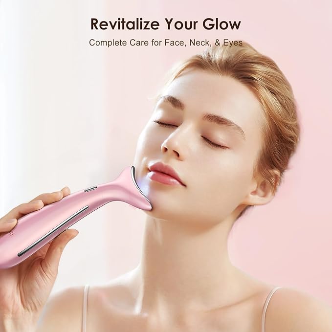 Facial and Neck Massager for Face, Neck & Eye - Skin Lifting & Firming - Wrinkle & Dark Circle Reducer - at Home Skin Care Face Sculpting Tool and Neck Massager