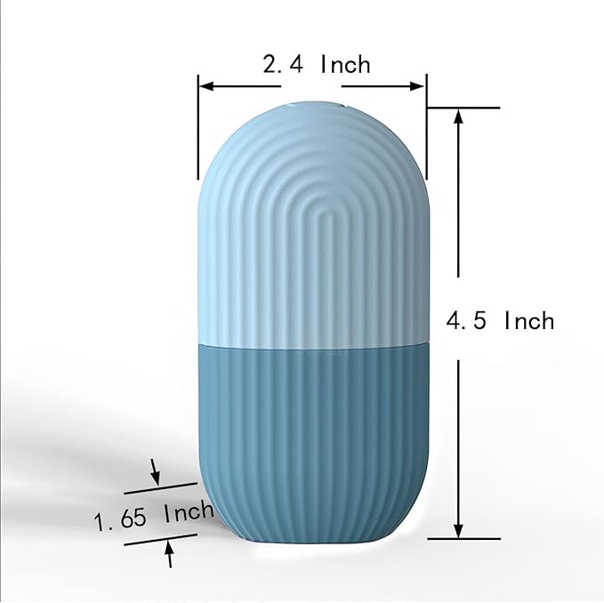 KOGITI Ice Mold for Face, Ice Roller for Face & Eye, Beauty Facial Ice Rollers Ice Holder Mold Face Puffiness Relief Massage Skin Care Tools, Ice Facial Cube (Blue)