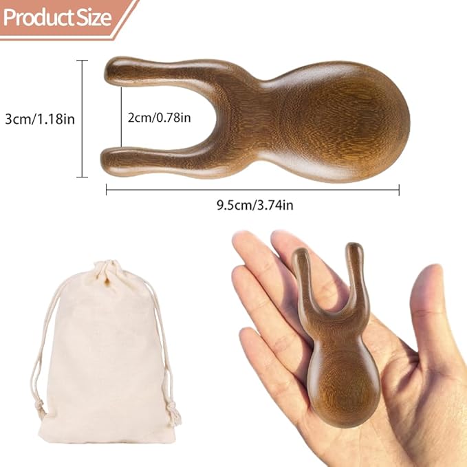 Wooden Gua Sha Facial Tools - Head Massager Sandalwood Wood Massage Tools for Face Nose Eye - Multifunctional Wood Therapy Massage Tools - Handheld Meridians Acupressure Tool - Gifts for Mom Wife