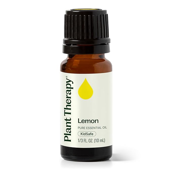 Plant Therapy Lemon Essential Oil for Diffusing, 10 mL (1/3 oz) 100% Pure, Undiluted, Natural Aromatherapy, Lemon Oil for Skin & Cleansing, Energizing & Uplifting, Therapeutic Grade