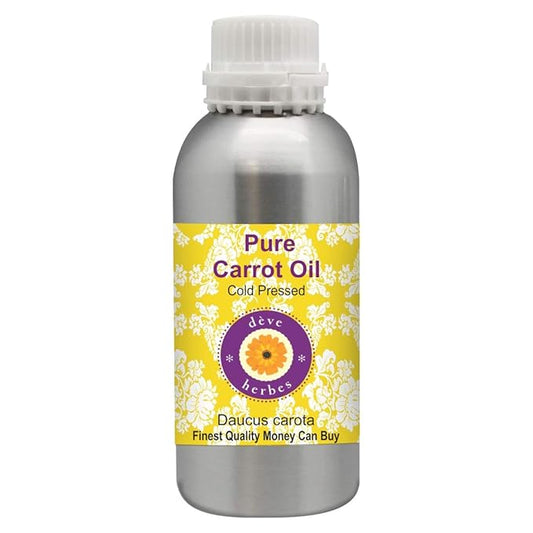 Deve Herbes Pure Carrot Oil (Daucus carota) Cold Pressed 300ml (10 oz)