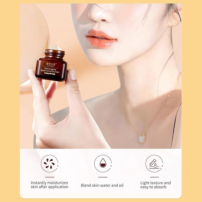 BLUE LOVE Anti-Aging Eye Cream – Reduces Dark Circles & Puffiness, Moisturizing Under-Eye Bags & Fast-Absorbing Wrinkle Treatment for Men & Women, 0.7oz