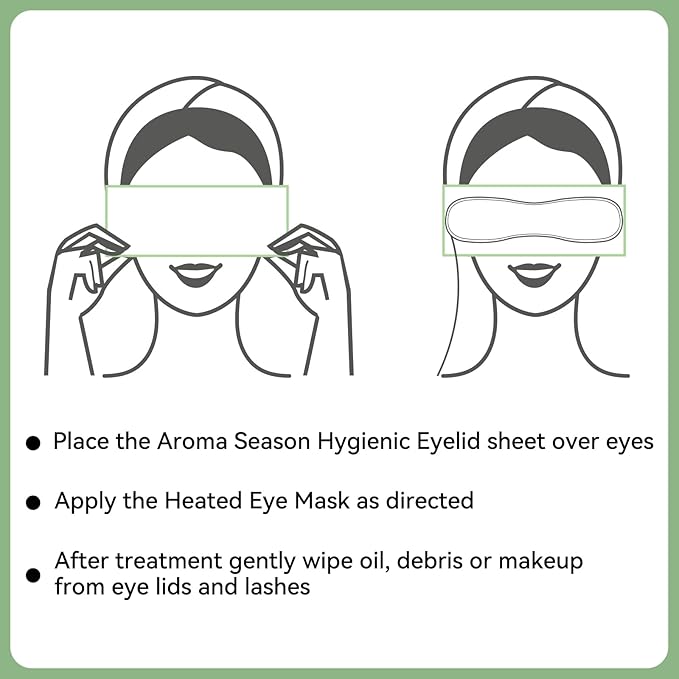 Aroma Season Vibrating Heated Eye Mask and Hygienic Eyelid Sheets