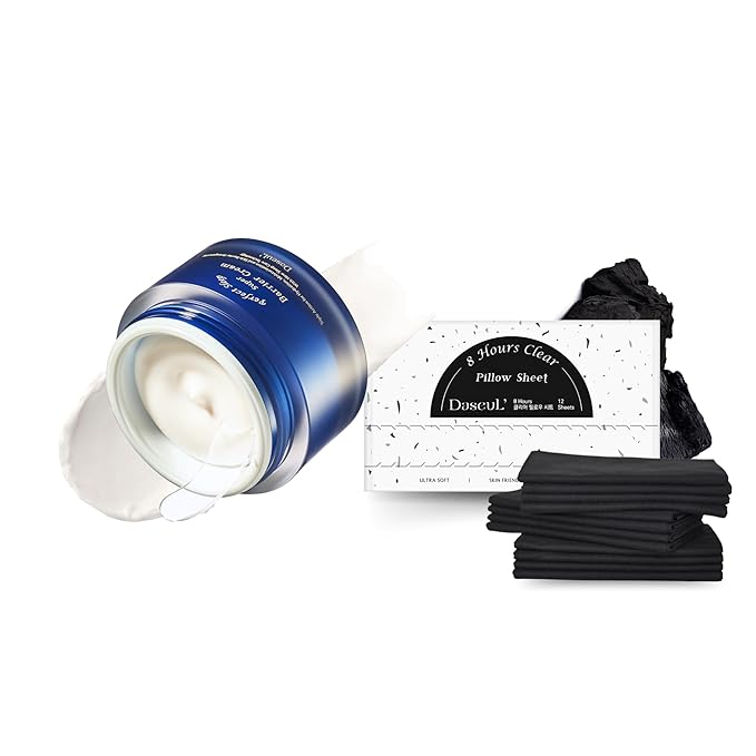 Perfect Sleep Super Barrier Cream 1.69fl.oz/50ml & 8 Hours Clear Pillow Sheet, 12 sheets/1 pack, Sleep-Beauty, Korean Overnight Skin Care