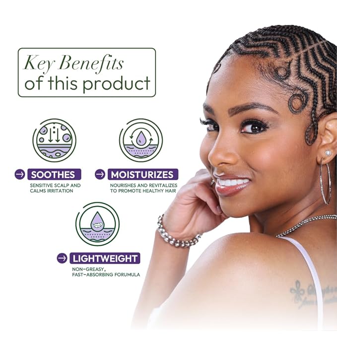 ORS Olive Oil Braidzone Soothing Scalp Oil with Lavender, Acai & Biotin for Nourishment 4.3 oz (Pack of 2)