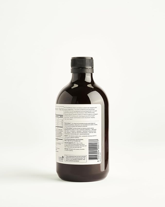 The Beauty Chef Collagen Inner Beauty Boost – Liquid Collagen Supplement, Vitamin C for Skin Firmness & Gut Health, Bio-Fermented, Vegan-Friendly, Wild Berry Flavour, 16.9 fl. oz / 500ml