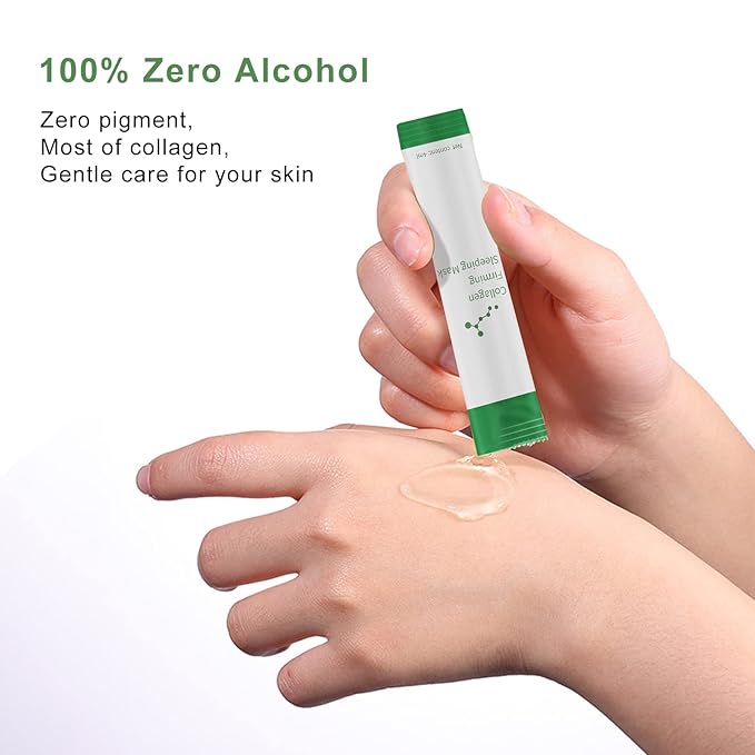 Korean Collagen Firming Sleeping Mask(40 Pcs), Wash-Free Firming Anti Aging Moisturizing Face Mask for Women, Smooth & Tight Skin, Individual Packaging