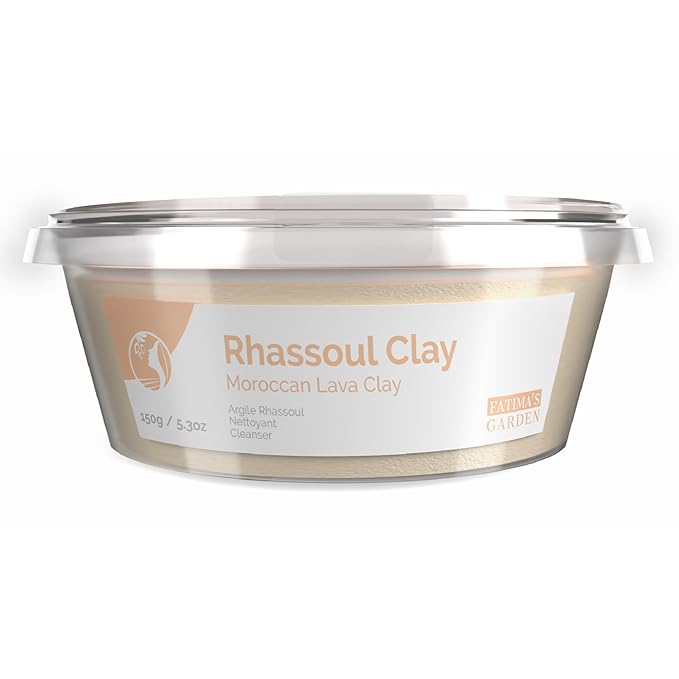 Fatima's Garden Rhassoul Clay - Natural Detox Clay for Skin & Hair, 150g