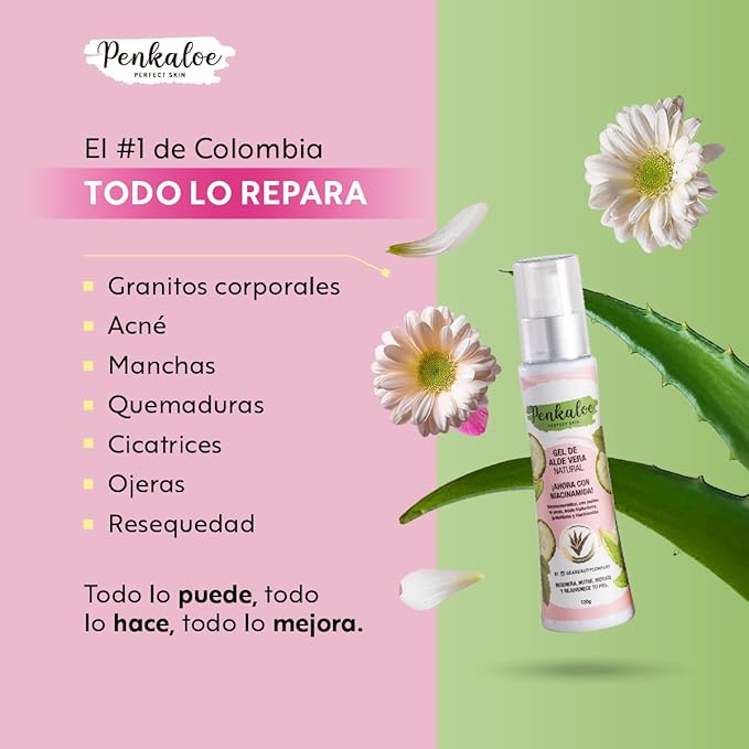 Penkaloe Aloe Skincare Kit | Cuidado Natural para la Piel, Control de Grasa y Mejora de la Apariencia | Aloe Skincare Routine – 3-Step Natural Solution for Fresh, Radiant Skin – Hydrates & Balances
