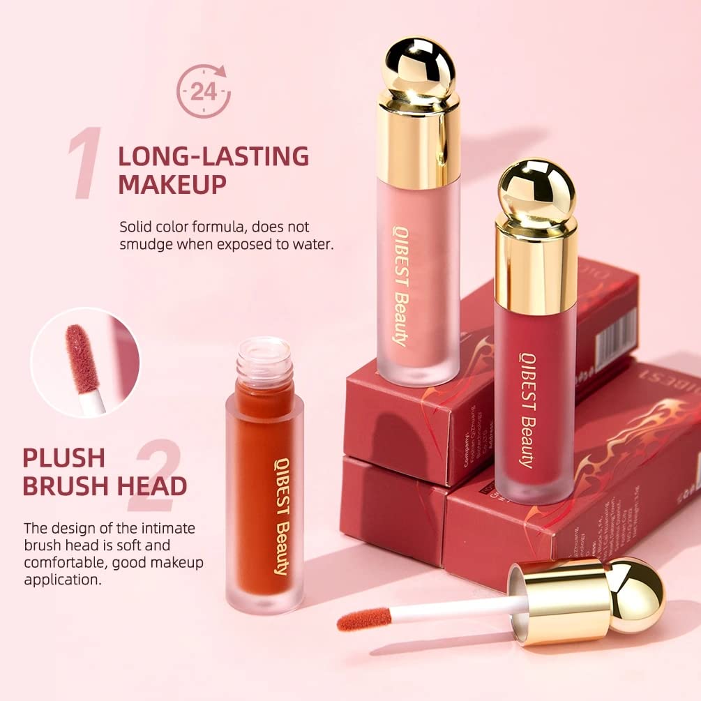 5Pcs Soft Liquid Blush Makeup, Beauty Blush Makeup for Long-Lasting, Smudge Proof, Waterproof, Natural Skin Tint, Moisturizing Face Blush Stick for Cheek