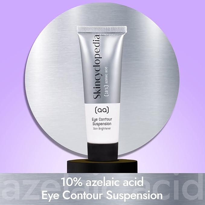 Eye Contour Azelaic Complex 10%, Skin Brightener, High Grade Suspension for Dark Circles, Puffy Eyes, Crow's Feet, Fine Lines & Wrinkles, Redness Relief, Fade and Repair Dark Spots