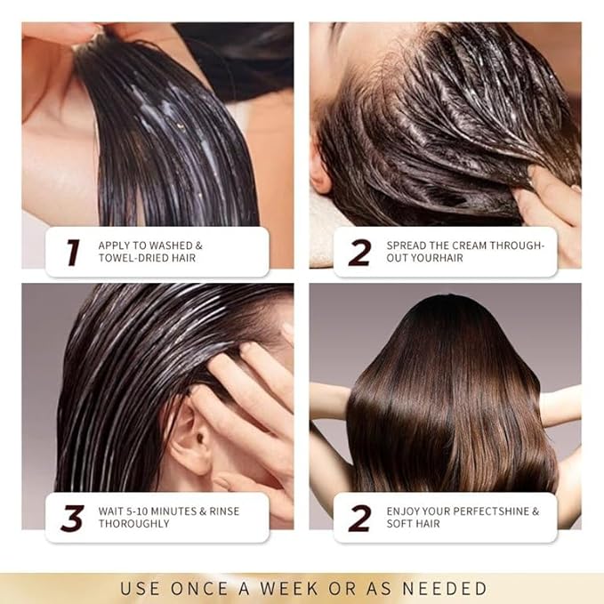 Deep Conditioning Hair Mask, Hair Treatment Masks - Collagen Hair Mask for Dry Damaged Hair - Deep Moisturizing Hair Care - Argan Oil Hair Repair Mask - Natural Nourishing Hair Care Masque