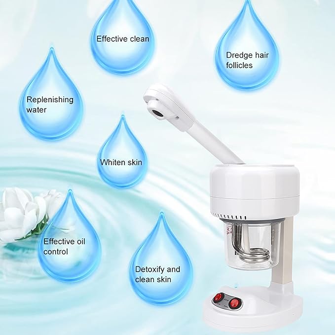 Facial,Beauty Facial Steamer, Beauty Salon Spa Humidifier, Hot Mist Humidifier Portable Beauty Salon Hydrating Moisturizing Spray Machine Improving Facial Skin or Dry Hair