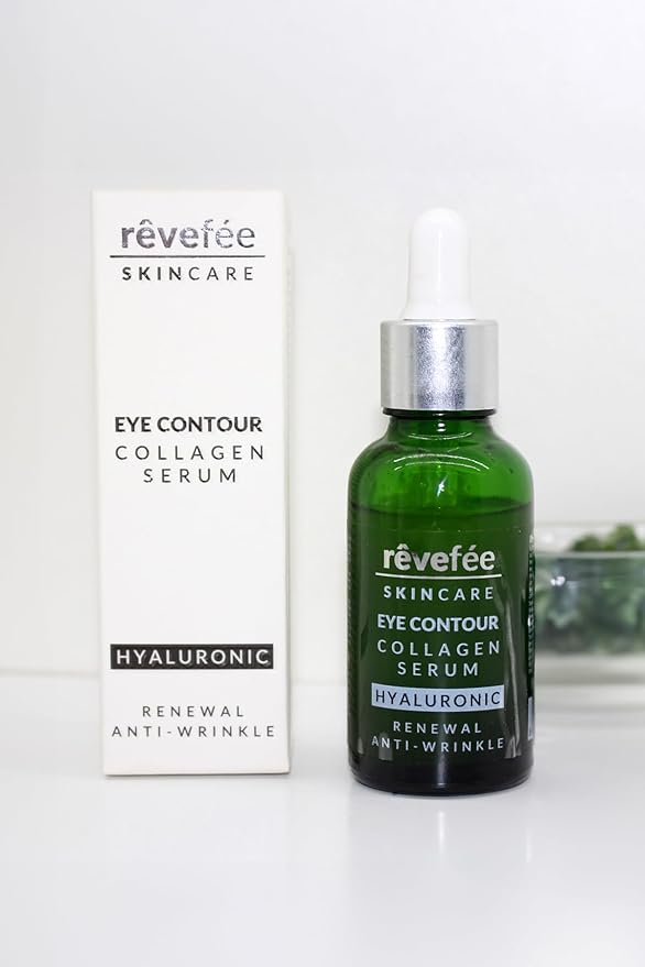 Collagen Hyaluronic Acid Serum; Reduces Dark circles, Puffy Eyes, Wrinkles, Under Eye Bags, Fine Lines. Anti-Aging, Hydrating Complex Eye Contour Serum, Effective Formula.