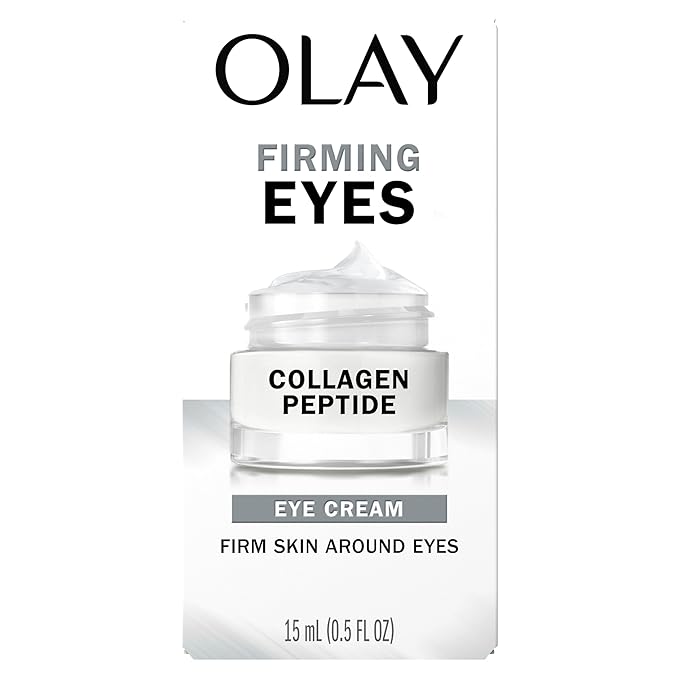 Olay Firming Eye Cream, Fragrance-Free, Collagen Peptide - Firm Skin Around the Eyes, 0.5 Fl Oz